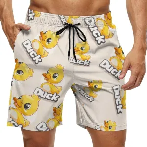 Duck Men's Swim Trunks Quick Dry Board Shorts Breathable Summer Beach Shorts Bathing Suits