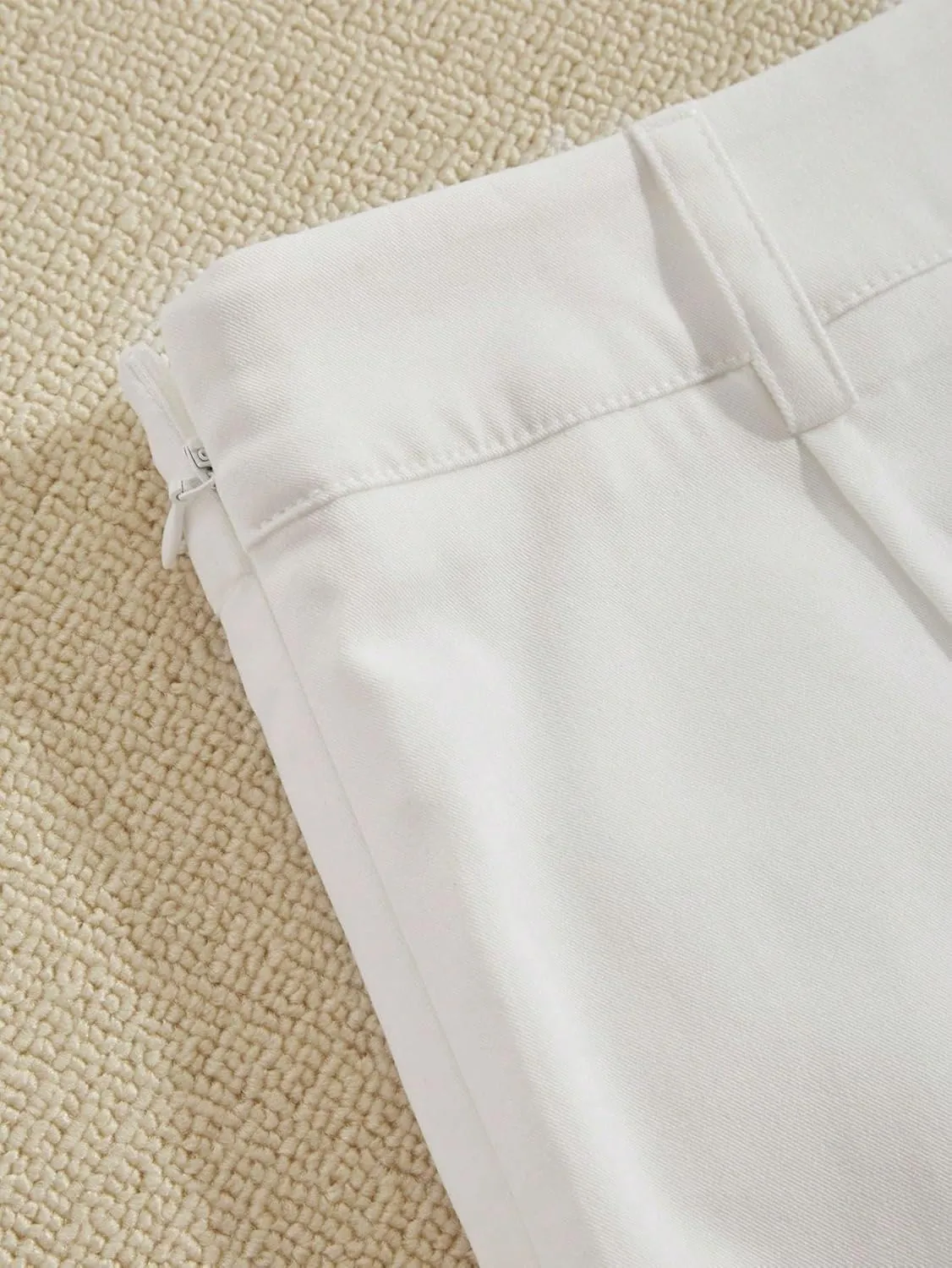 ELDINA Women's 2024 Casual Long Skirt Casual White A-Line Skirt