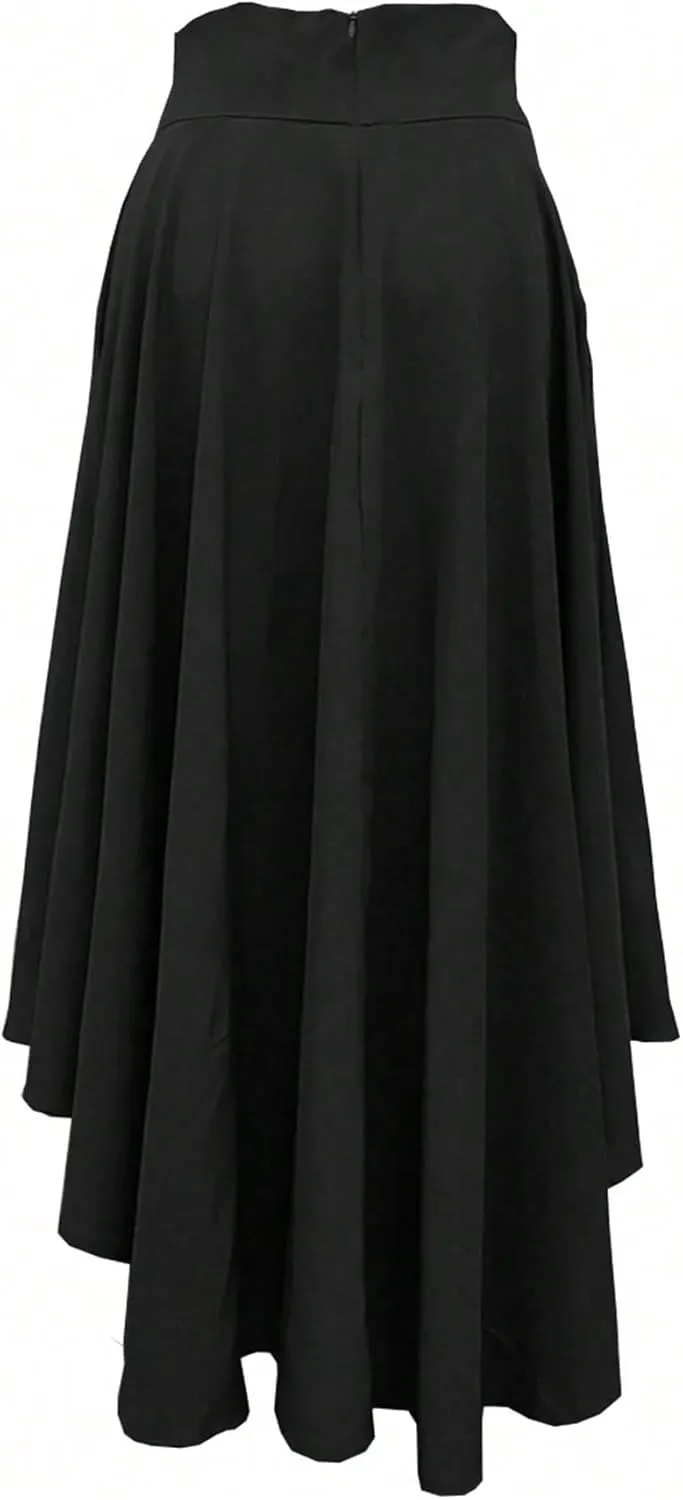ELDINA Women's 2024 Casual Long Skirt Women's Solid Color Skirt