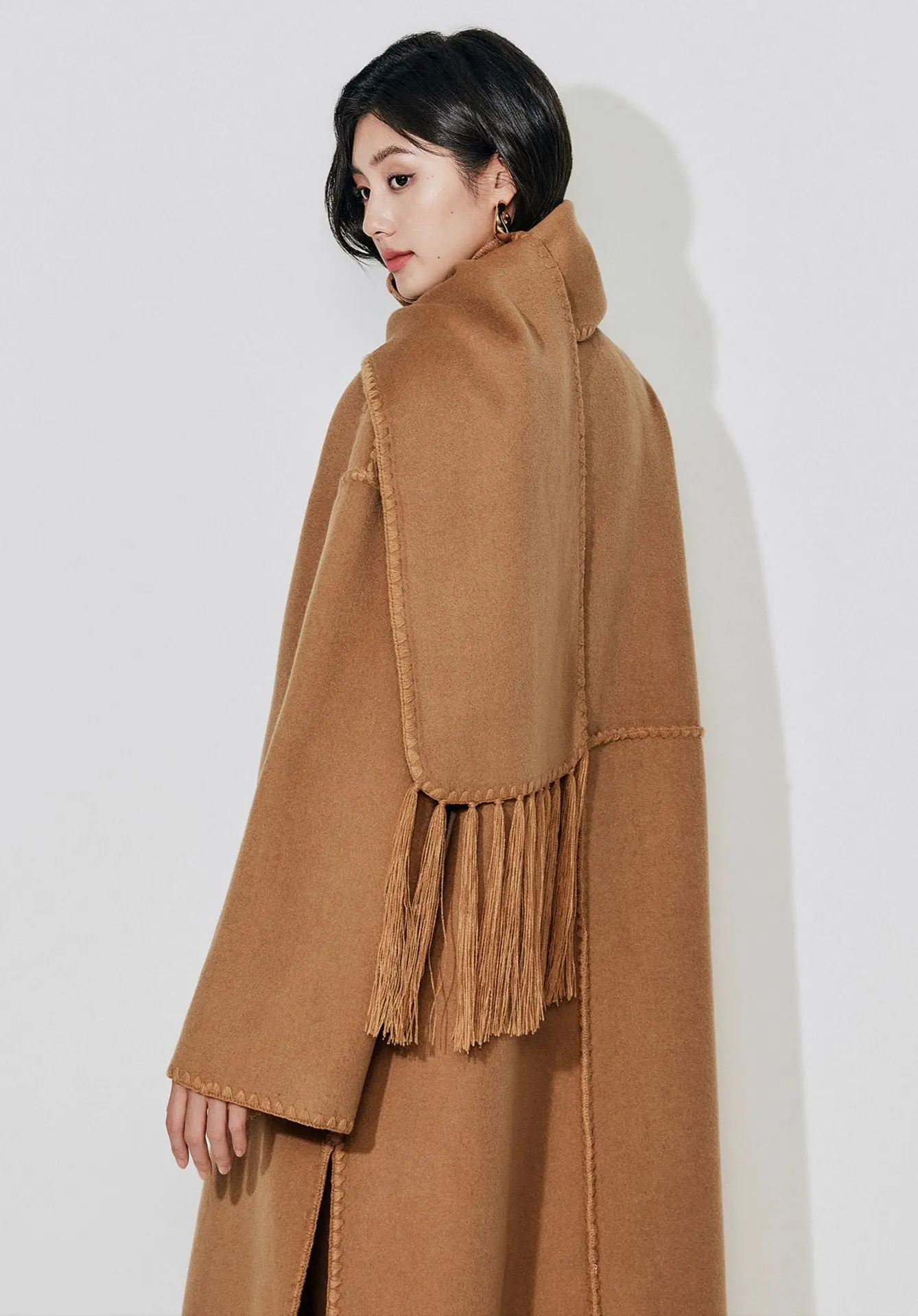 Elegant Black Woolen Coat