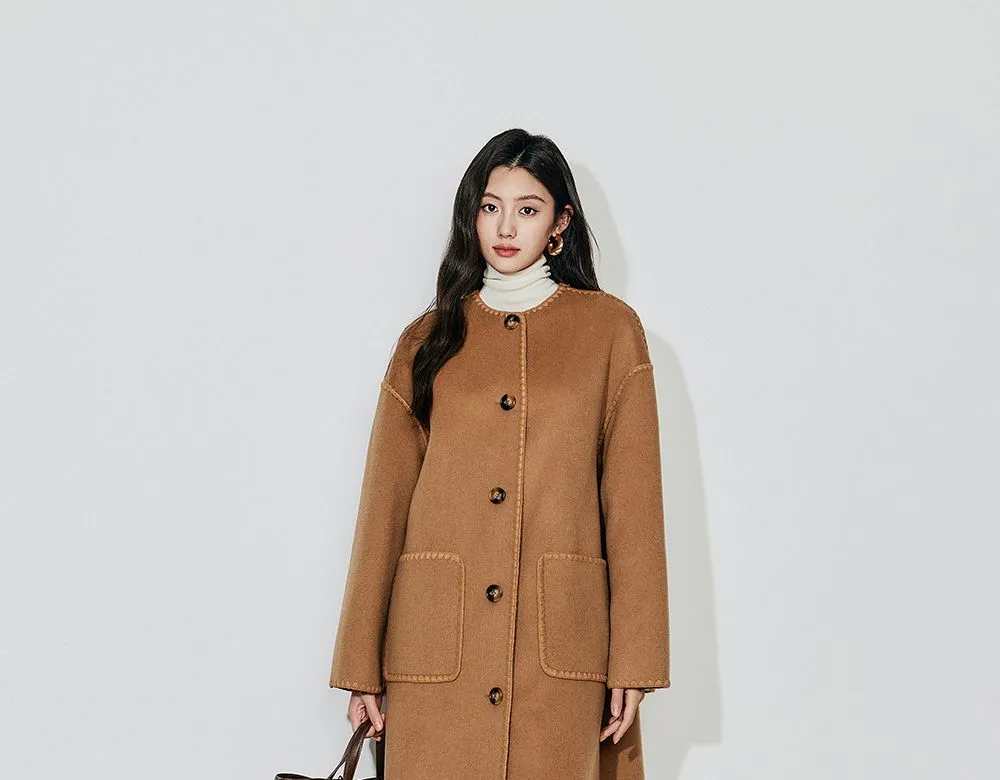 Elegant Black Woolen Coat