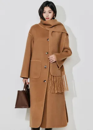 Elegant Black Woolen Coat