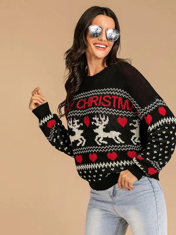 Elegant Comfort: Women's Polyester Knit Pullover for Chic Casual Wear