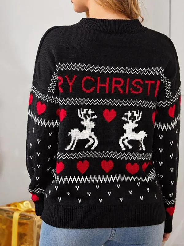 Elegant Comfort: Women's Polyester Knit Pullover for Chic Casual Wear