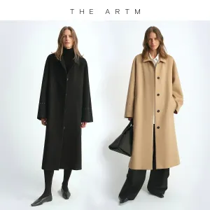 Elegant Rivet Wool Coat