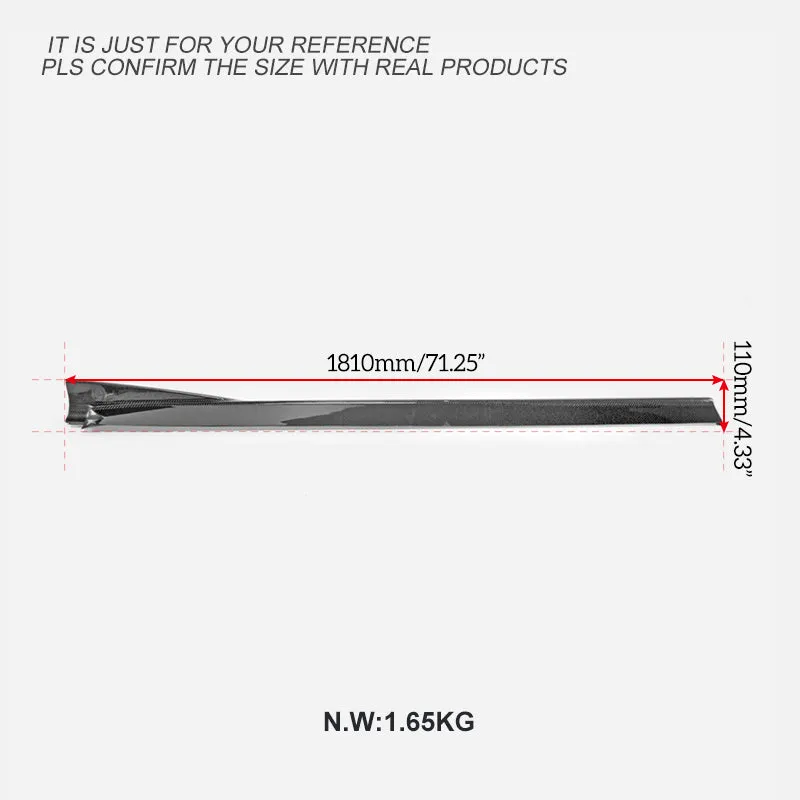 EPR USA EPA V Type Side Skirts for Nissan Z 400Z RZ34 Fairlady Carbon Fiber/FRP