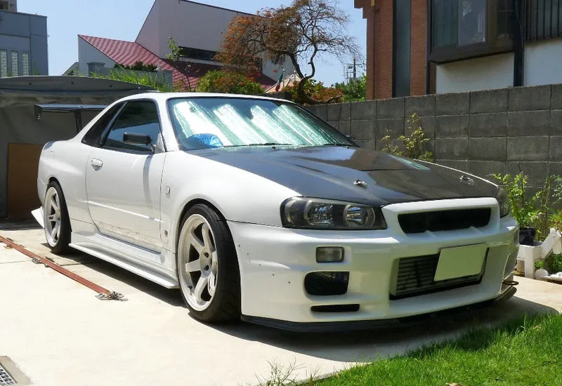 EPR USA HSM Style Side Skirts for Nissan R34 ER34 GTT 1999-2004 Carbon Fiber/FRP