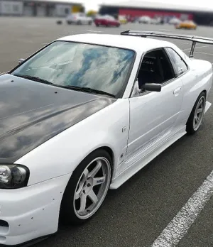 EPR USA HSM Style Side Skirts for Nissan R34 ER34 GTT 1999-2004 Carbon Fiber/FRP