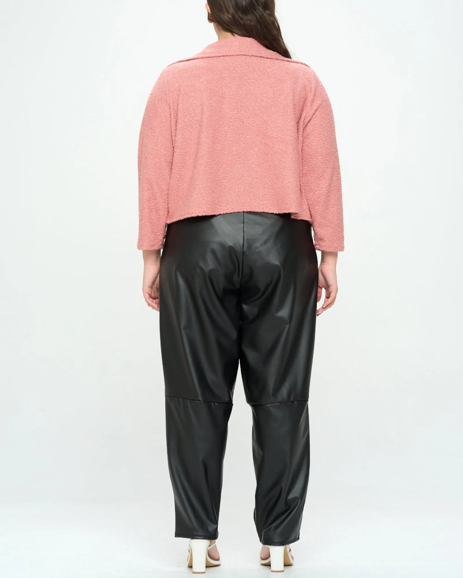 Erica Shearling Crop Jacket | Pink