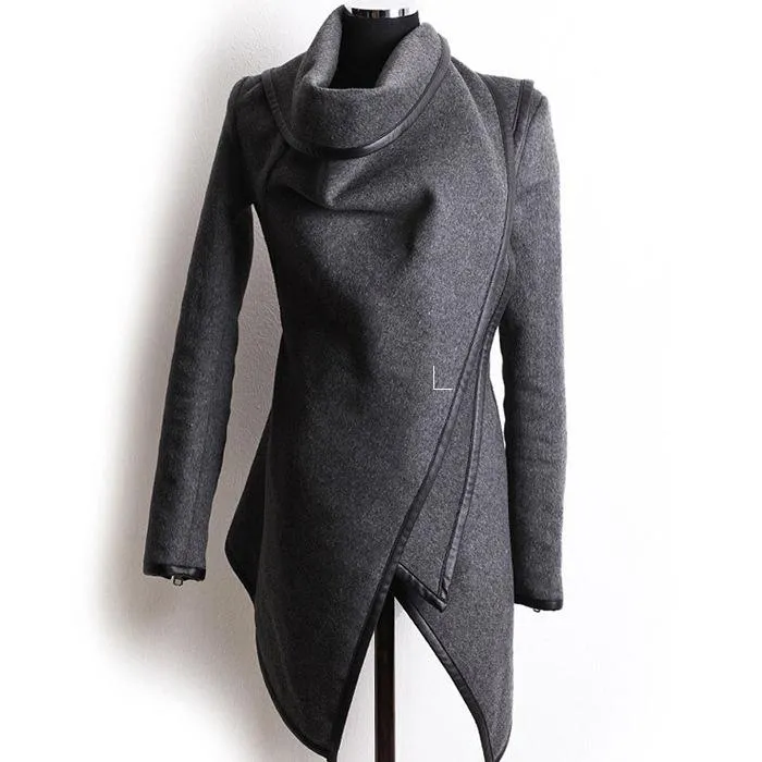Europe Slim Look Elegant Niche Wool Coat Windbreaker Women Popular Outerwear