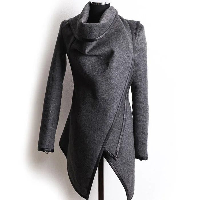 Europe Slim Look Elegant Niche Wool Coat Windbreaker Women Popular Outerwear