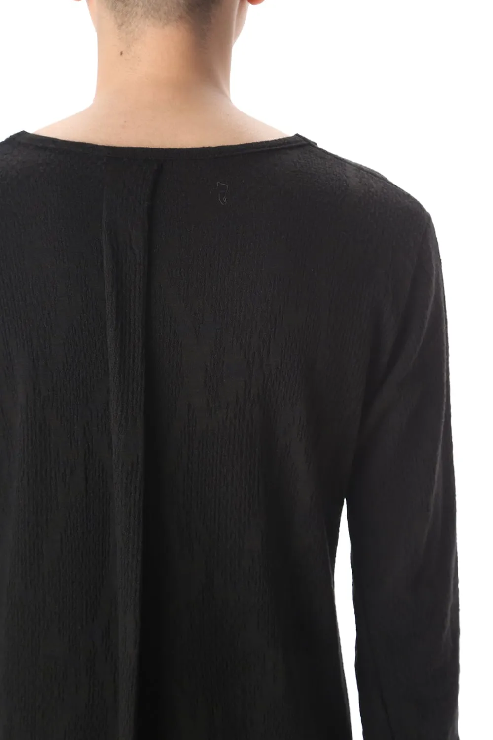 Frill Vneck T-Shirts Black