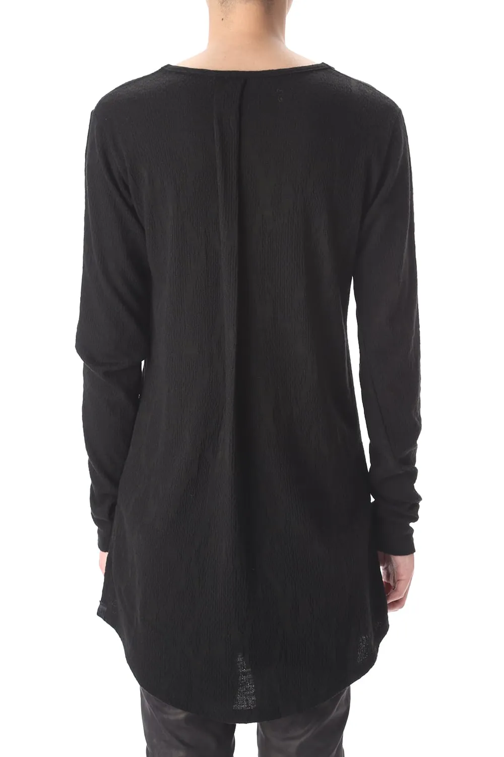 Frill Vneck T-Shirts Black