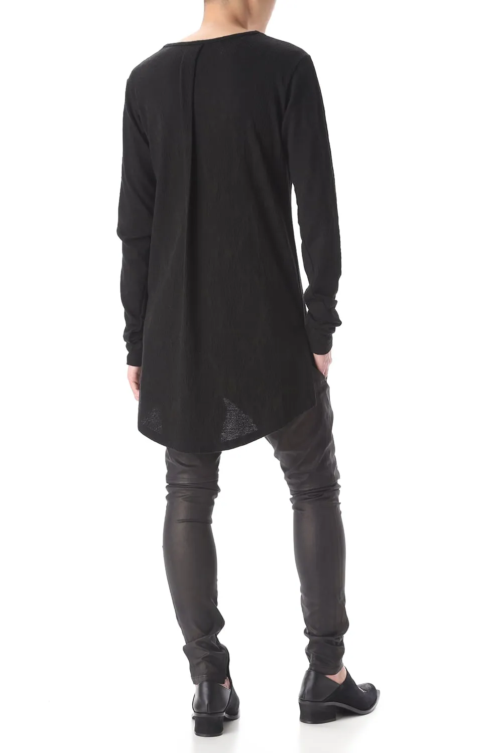 Frill Vneck T-Shirts Black