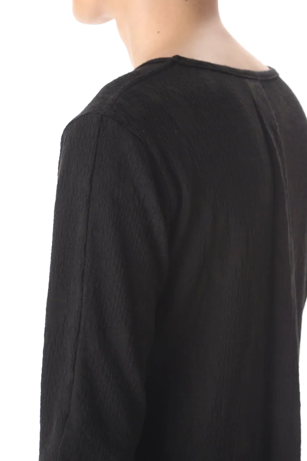 Frill Vneck T-Shirts Black