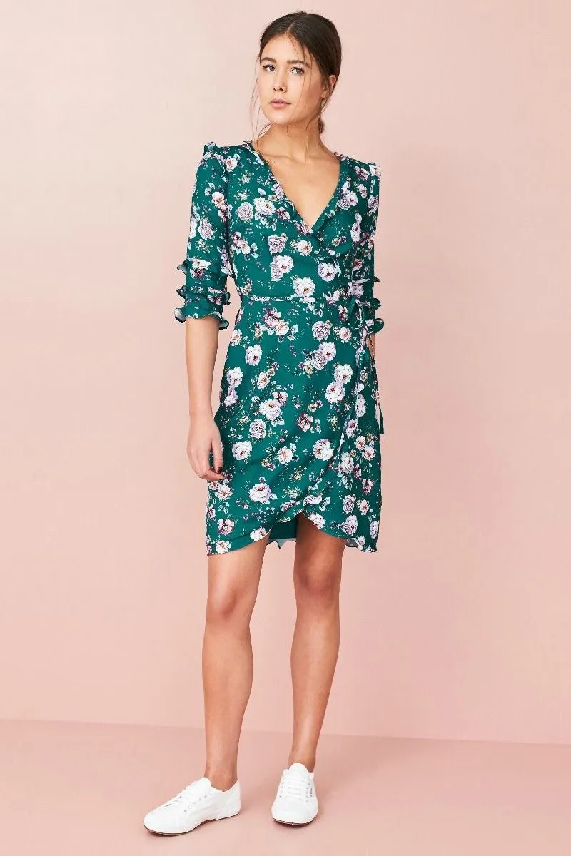 Garden Beam Wrap Dress