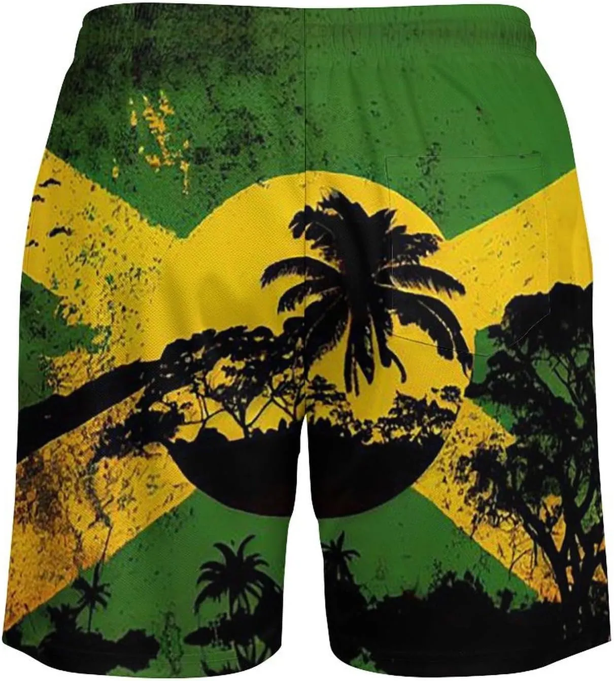 Gay-Bear Pride Flag Mens Swimming Trunks Board Shorts Beach Shorts with Pockets Bathing Suits