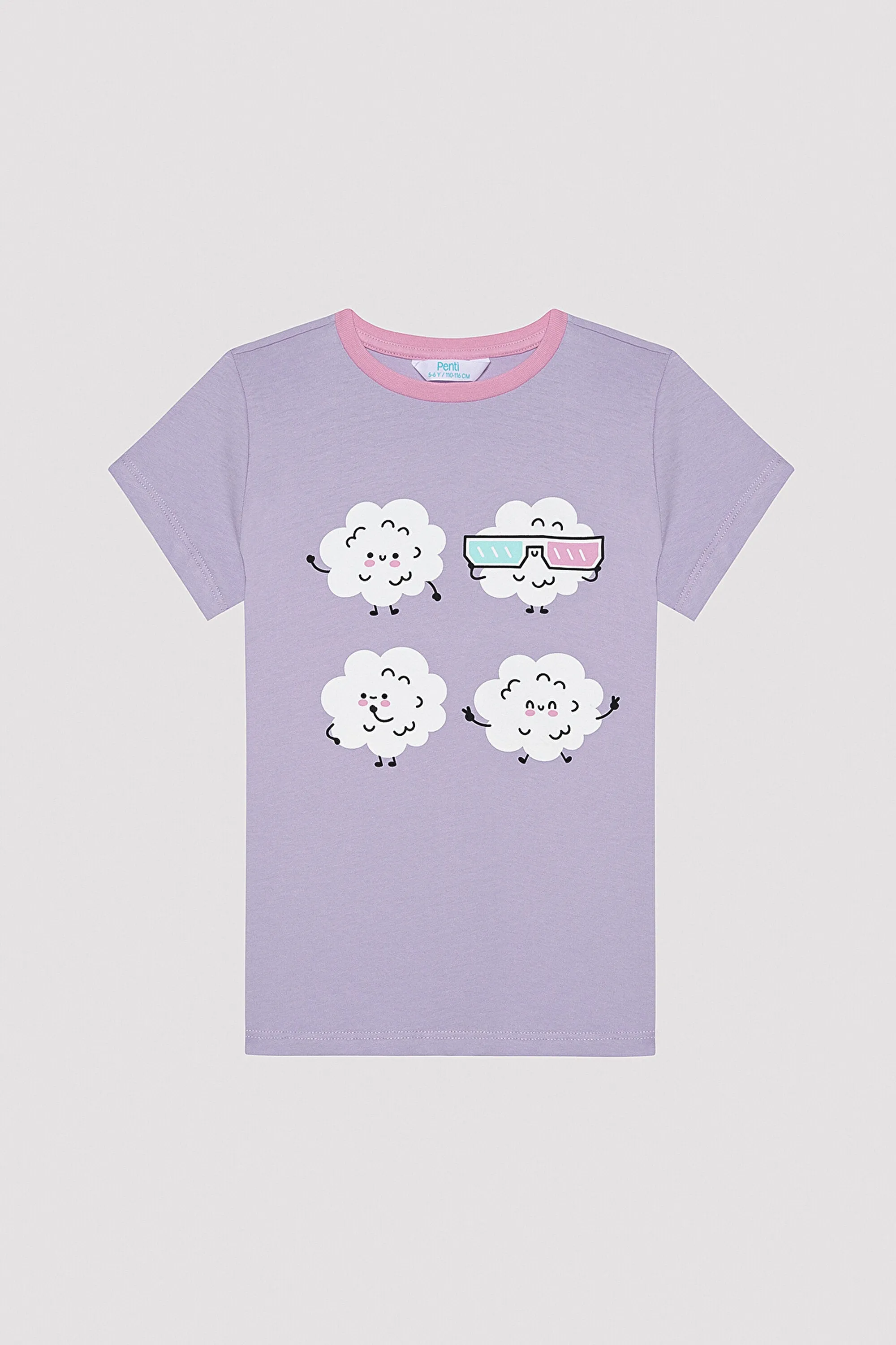 Girls Popcorn Multi-Colored 2-Piece Pajama Set