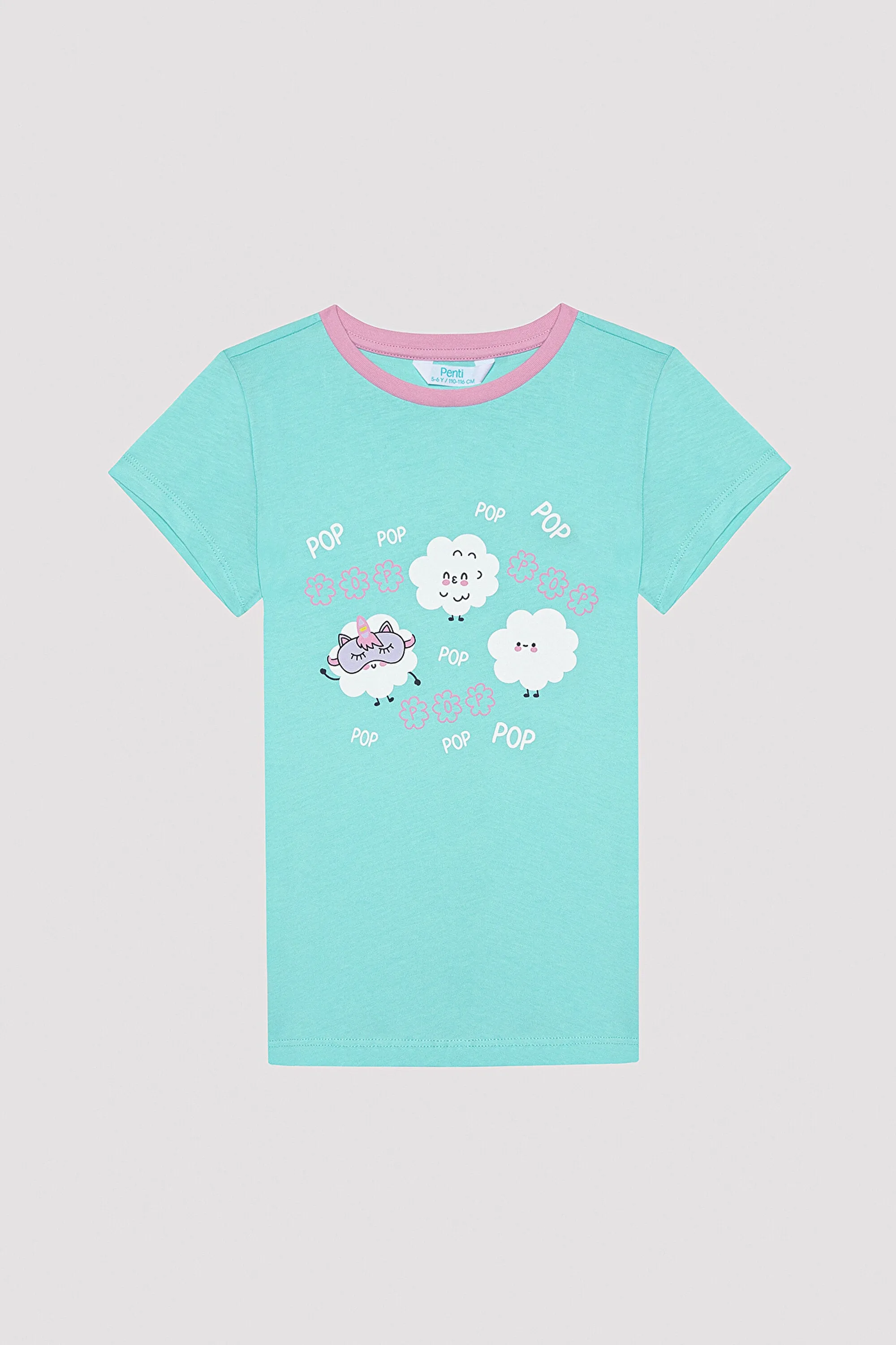 Girls Popcorn Multi-Colored 2-Piece Pajama Set