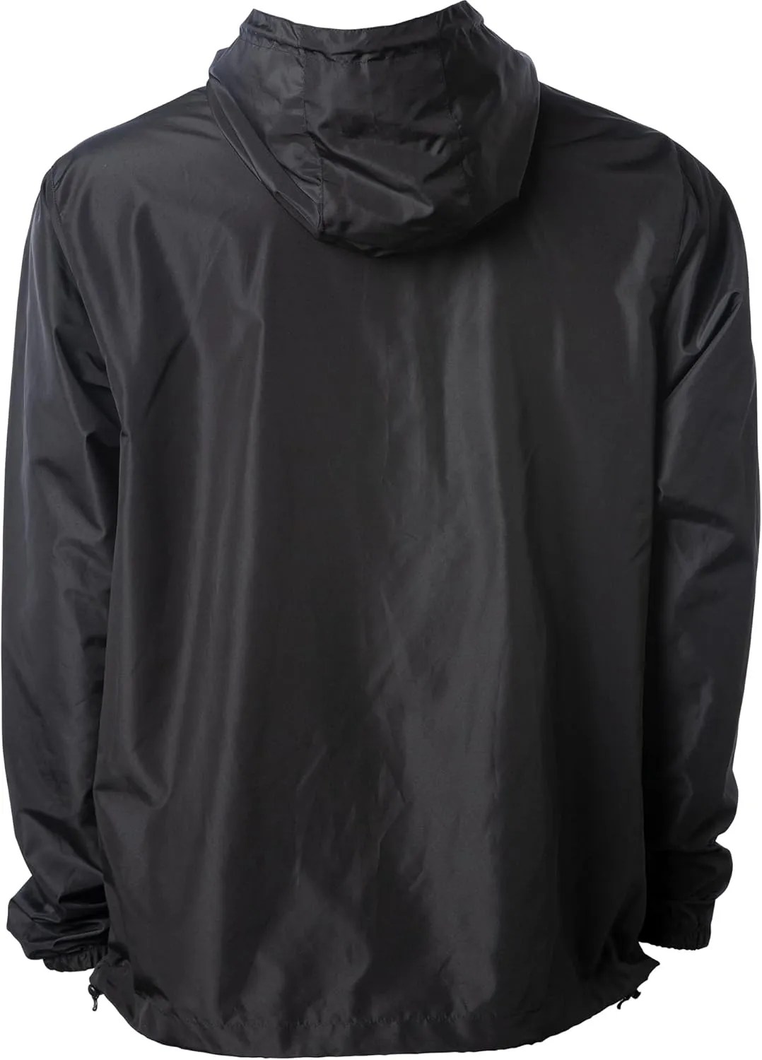 Global Blank Men's Lightweight Packable Windbreaker Jacket Water Reistant Zip Up Hoodie for Men