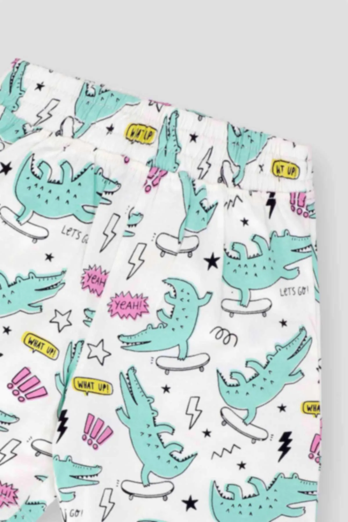 Graphic T-Shirt & Short Suit For Baby Boy - White