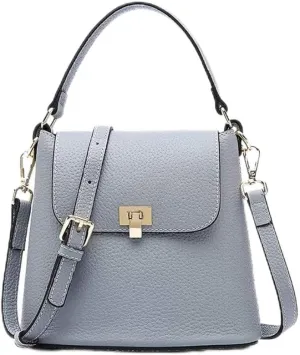 Gray Handbag Crossbody Bag, Bucket Bag Ladies Leather Beach Bag Fashion Messenger Bag Trend