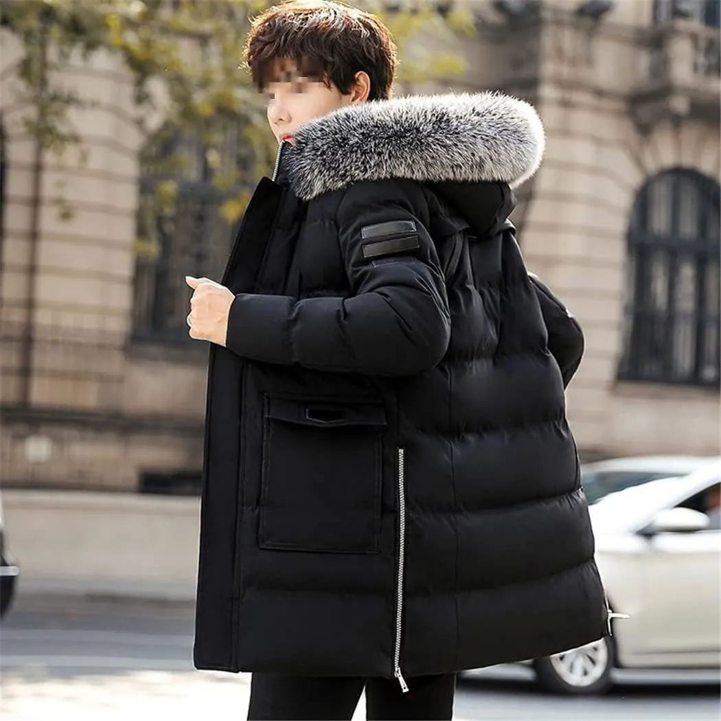 Haitpant Winter Thick Men's Slim Cotton Jacket Students Trend Coat Down Cotton Padded Warm Parkas