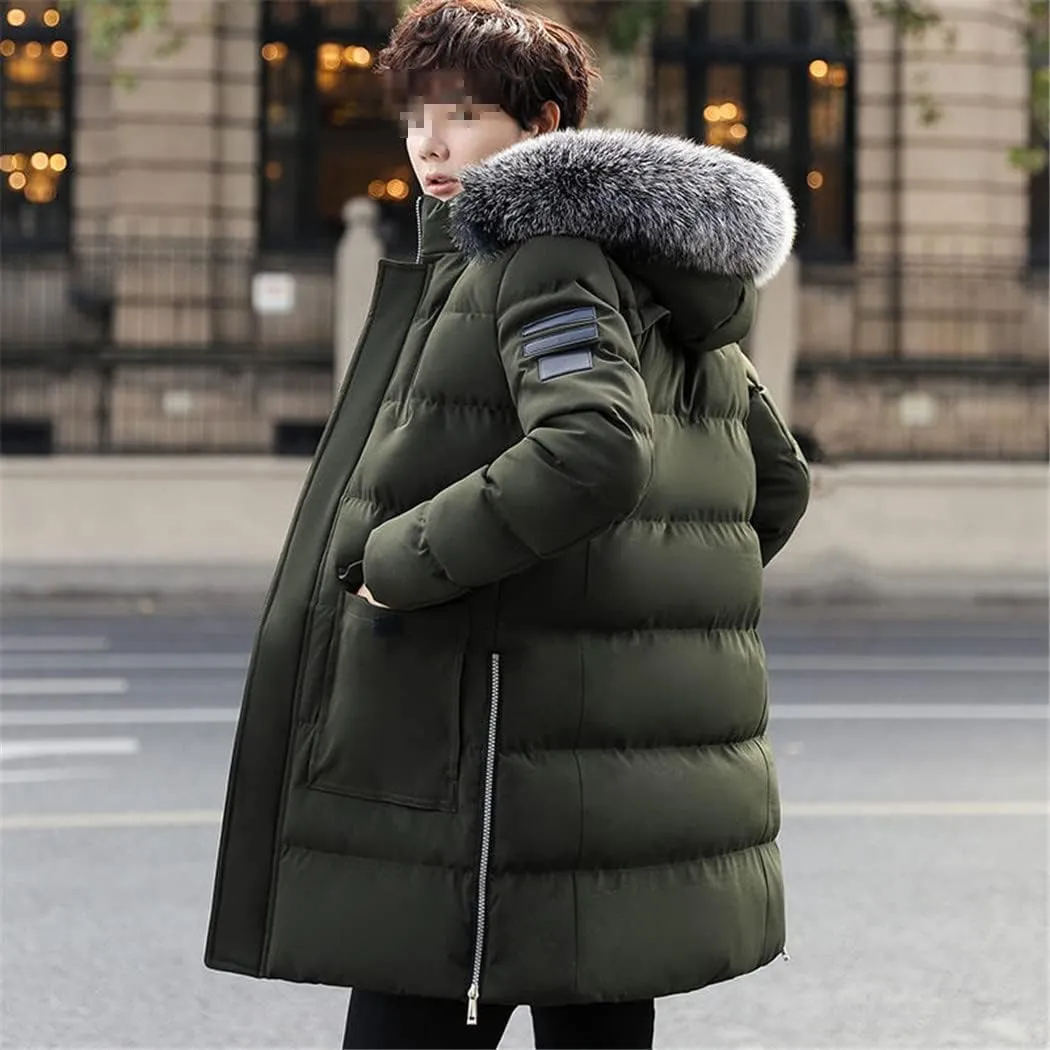Haitpant Winter Thick Men's Slim Cotton Jacket Students Trend Coat Down Cotton Padded Warm Parkas