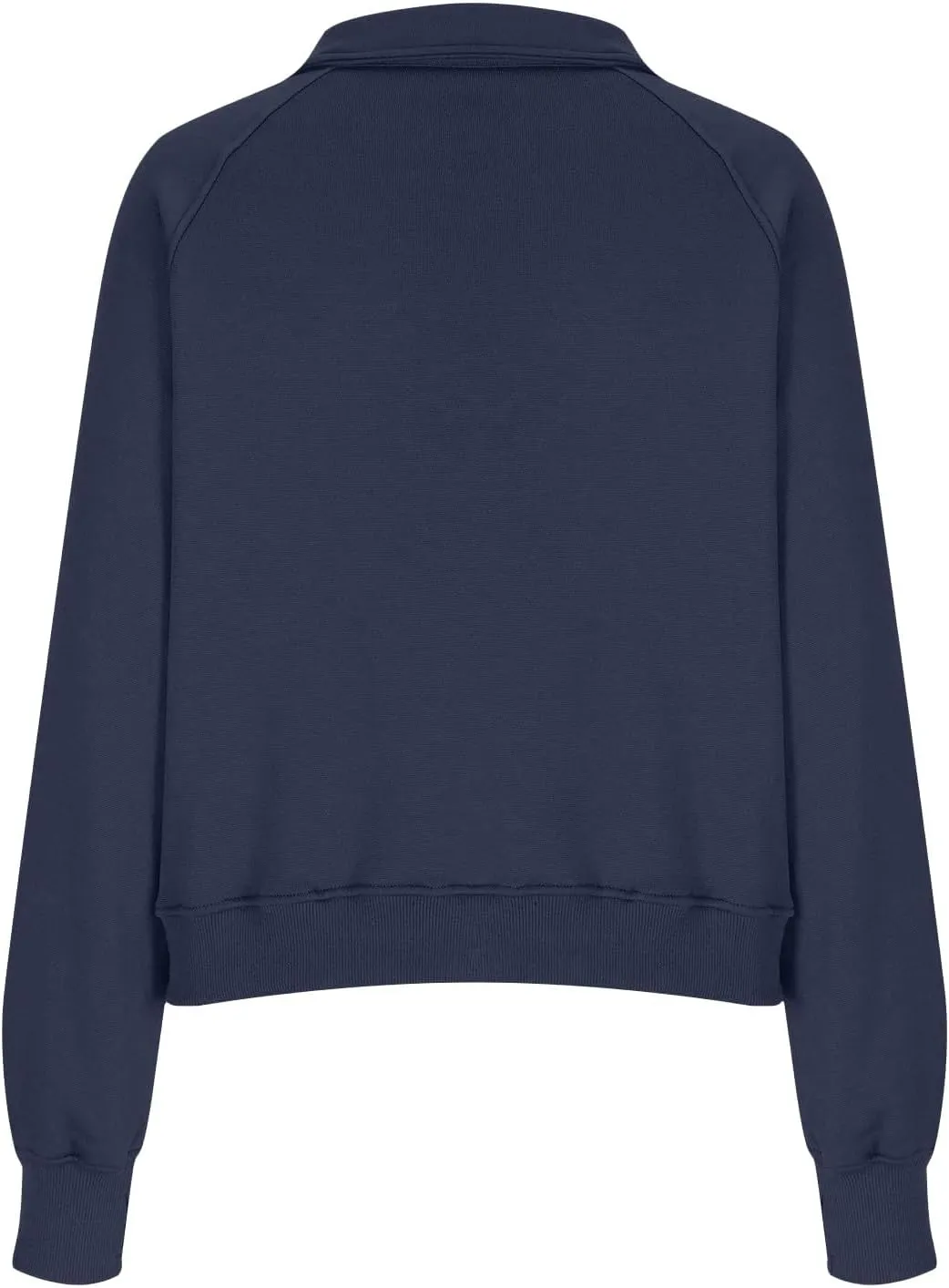 Half Zip Pullover Women Fall Fleece Oversized Sweatshirt Trendy 1/4 Zip Hoodie Y2k Cropped Sweater with Thumb Hole