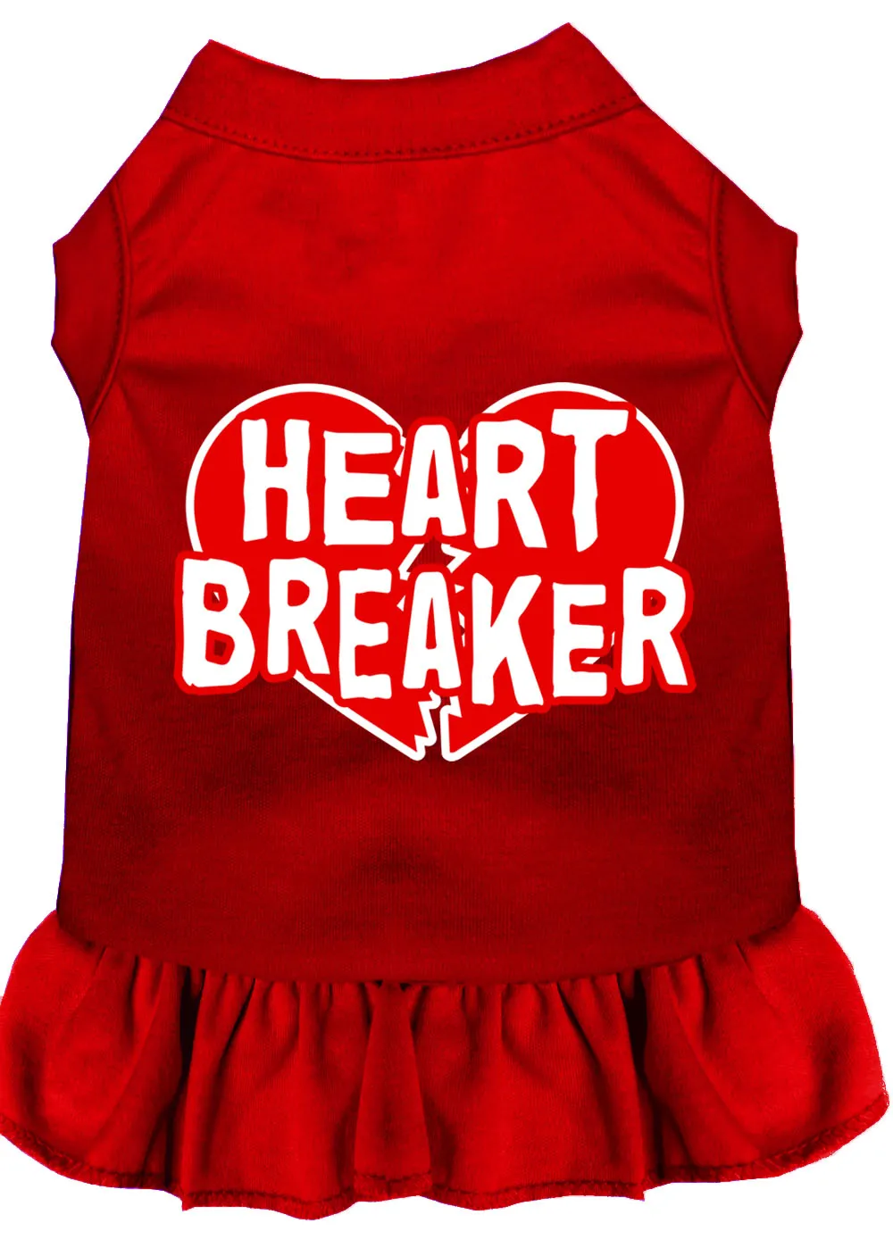 Heart Breaker Screen Print Dress Red Xs