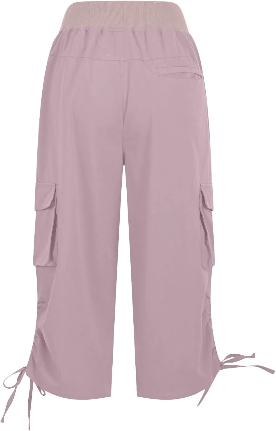 Hiking Capri Cargo Pants Women Lightweight Quick Dry Summer Cropped Trousers Drawstring High Waisted Streetwear Pant