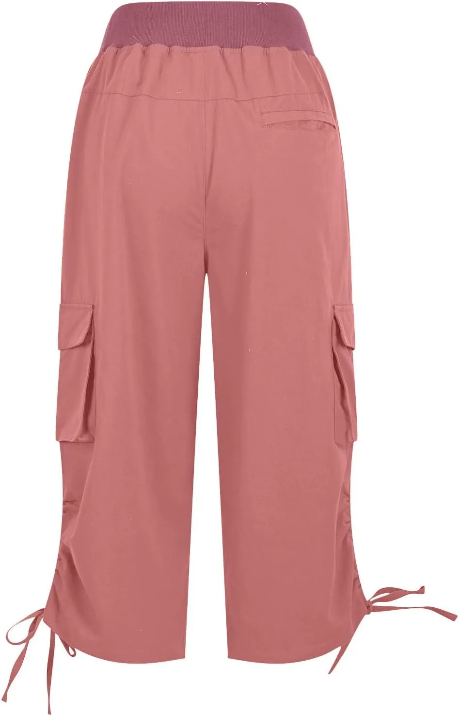 Hiking Capri Cargo Pants Women Lightweight Quick Dry Summer Cropped Trousers Drawstring High Waisted Streetwear Pant