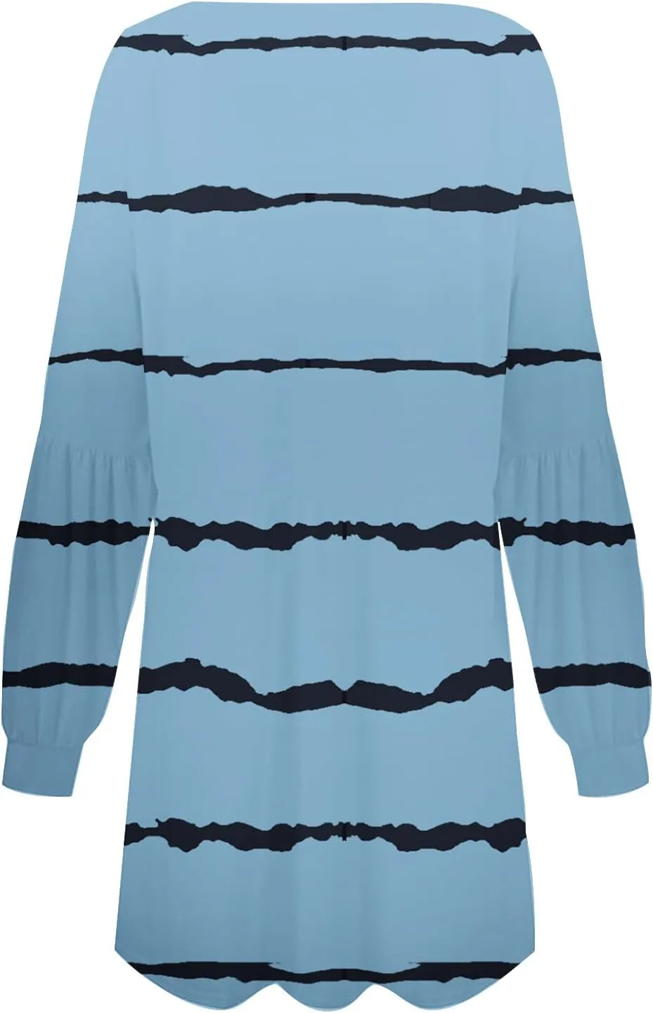 hlysgo Sweatshirt Dresses for Women 2024 Fall Casual Fleece Mini Dress Trendy Long Sleeve Striped Tunic Dress with Pockets