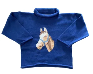 Horse Intarsia Rollneck Sweater