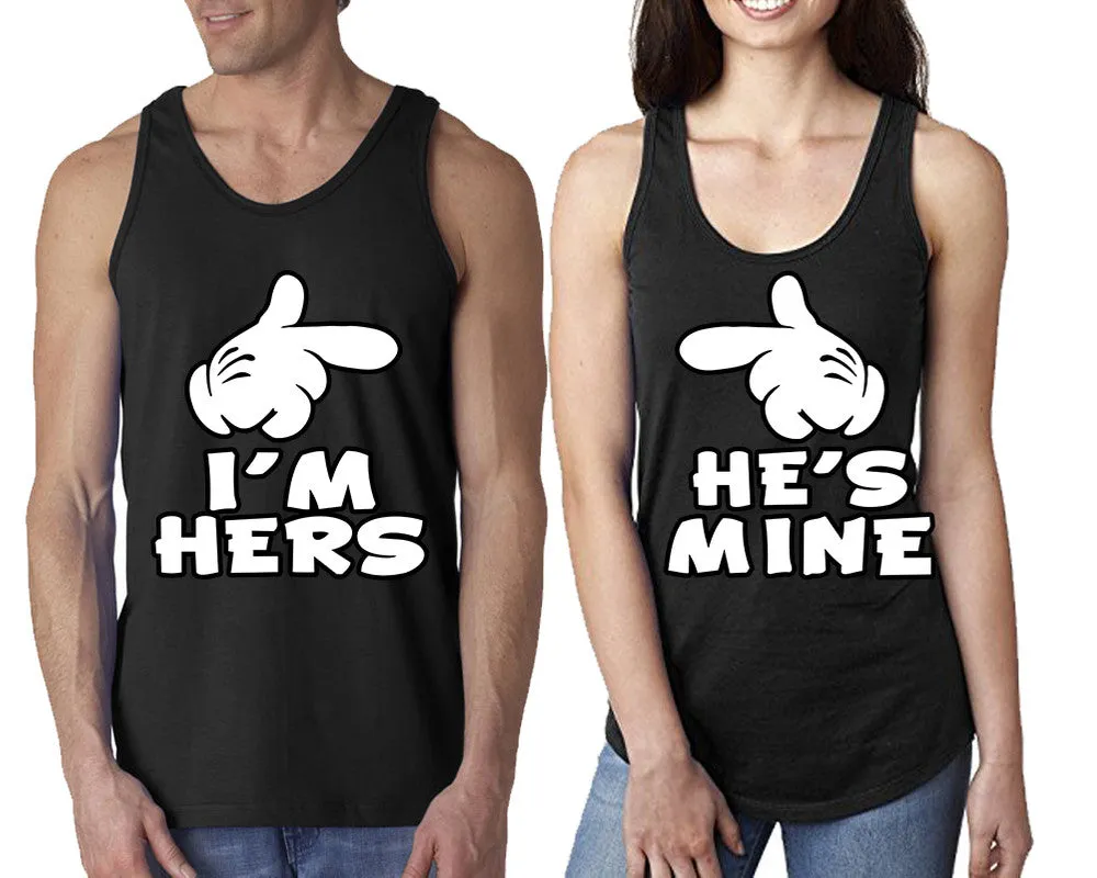 I'm Hers & He's Mine Couple Matching Tank Tops – Comfortable & Stylish | Sold Separately in Unisex Sizes