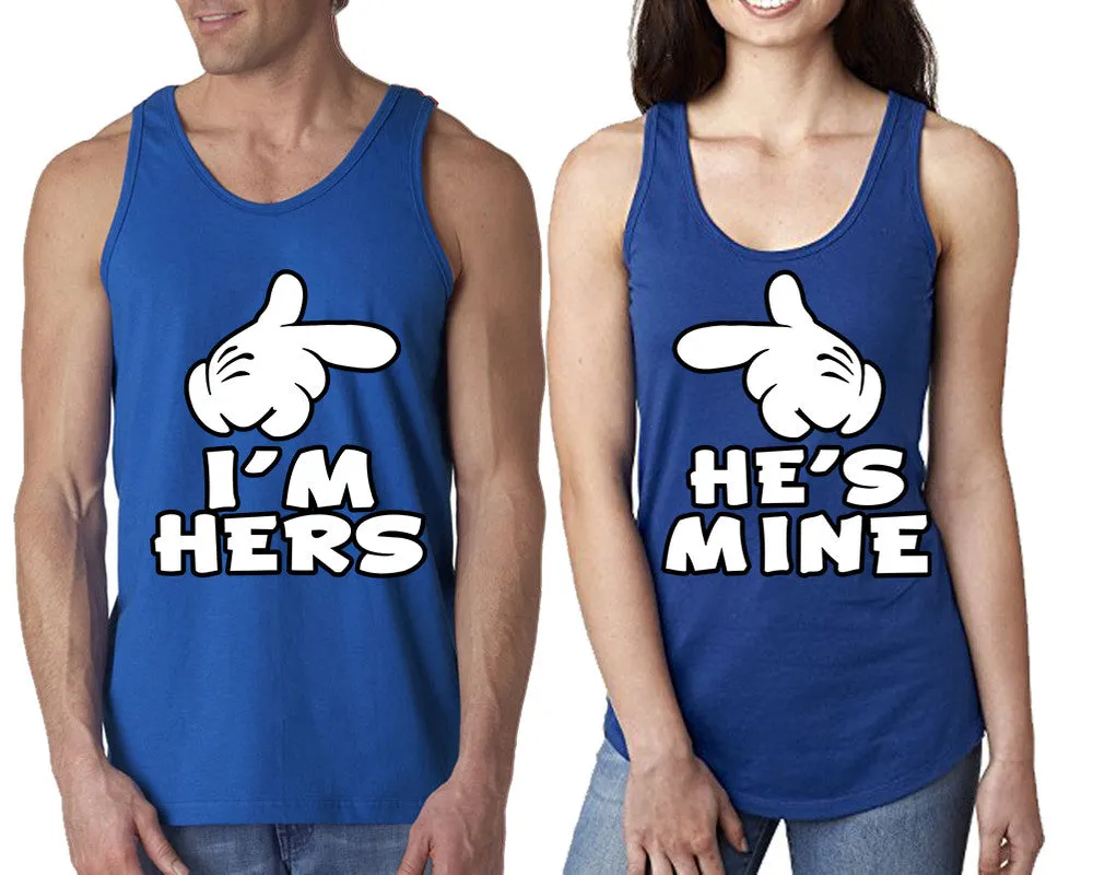 I'm Hers & He's Mine Couple Matching Tank Tops – Comfortable & Stylish | Sold Separately in Unisex Sizes