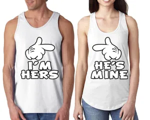 I'm Hers & He's Mine Couple Matching Tank Tops – Comfortable & Stylish | Sold Separately in Unisex Sizes