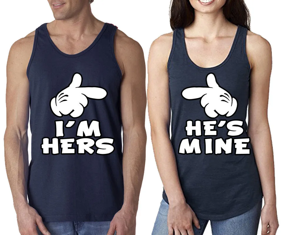 I'm Hers & He's Mine Couple Matching Tank Tops – Comfortable & Stylish | Sold Separately in Unisex Sizes