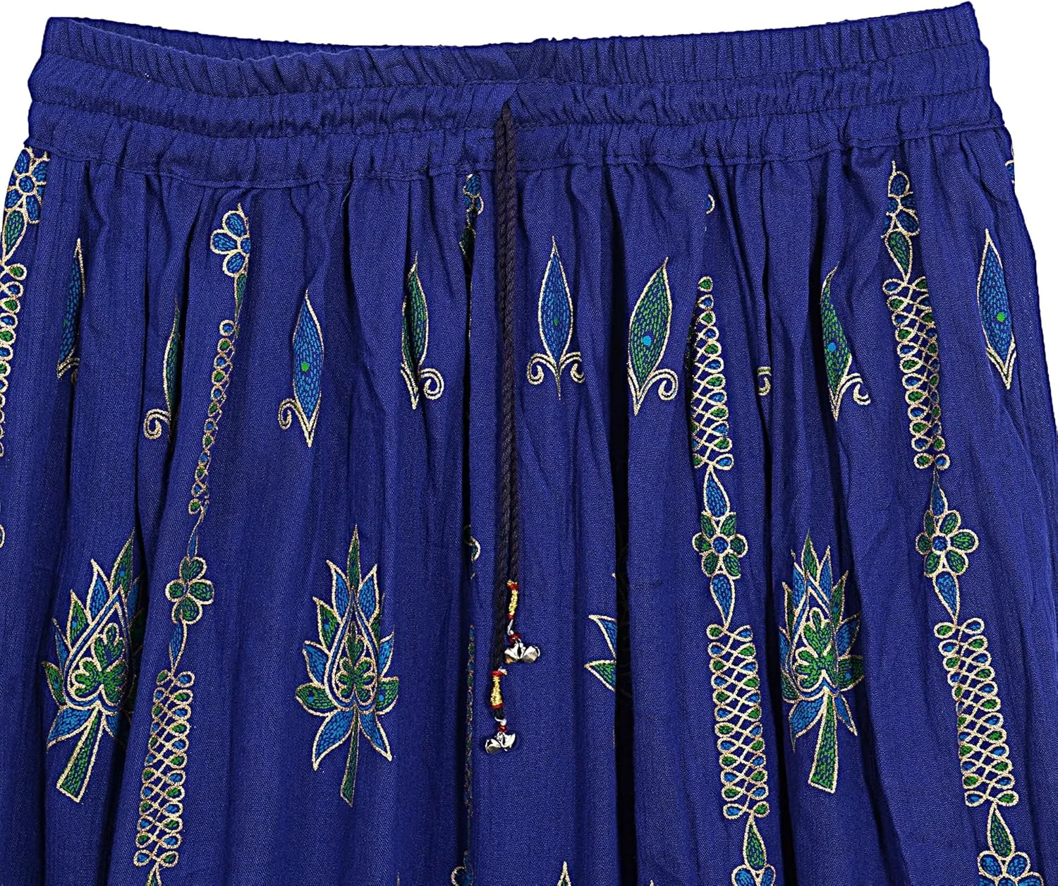 Indian Multi Tie Dye Yoga Trend Women's Sequined Crinkle Broomstick Gypsy Long Skirts