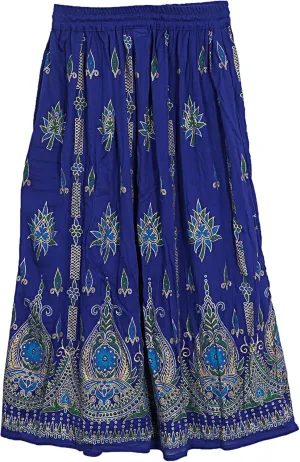 Indian Multi Tie Dye Yoga Trend Women's Sequined Crinkle Broomstick Gypsy Long Skirts