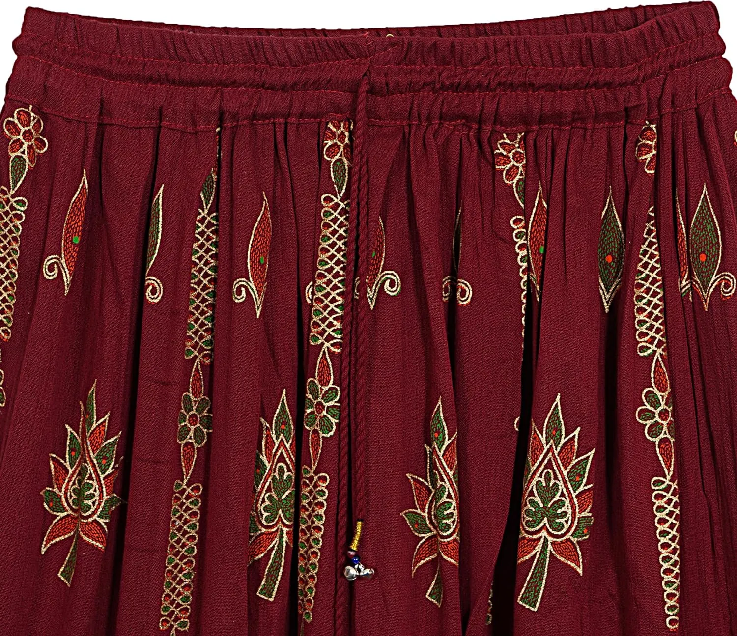 Indian Multi Tie Dye Yoga Trend Women's Sequined Crinkle Broomstick Gypsy Long Skirts