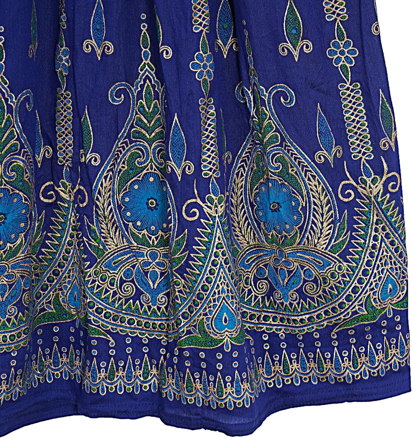 Indian Multi Tie Dye Yoga Trend Women's Sequined Crinkle Broomstick Gypsy Long Skirts
