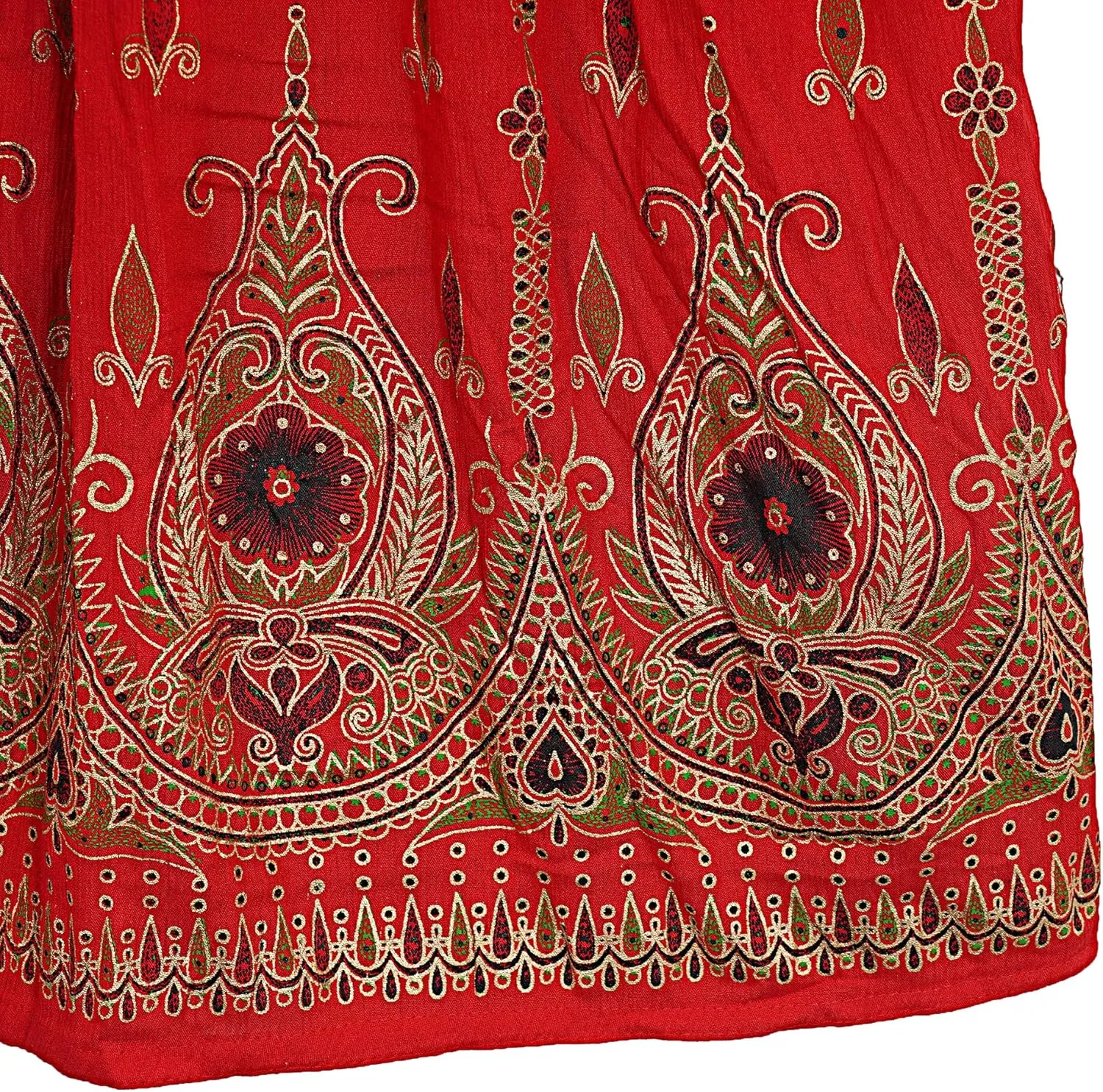 Indian Multi Tie Dye Yoga Trend Women's Sequined Crinkle Broomstick Gypsy Long Skirts