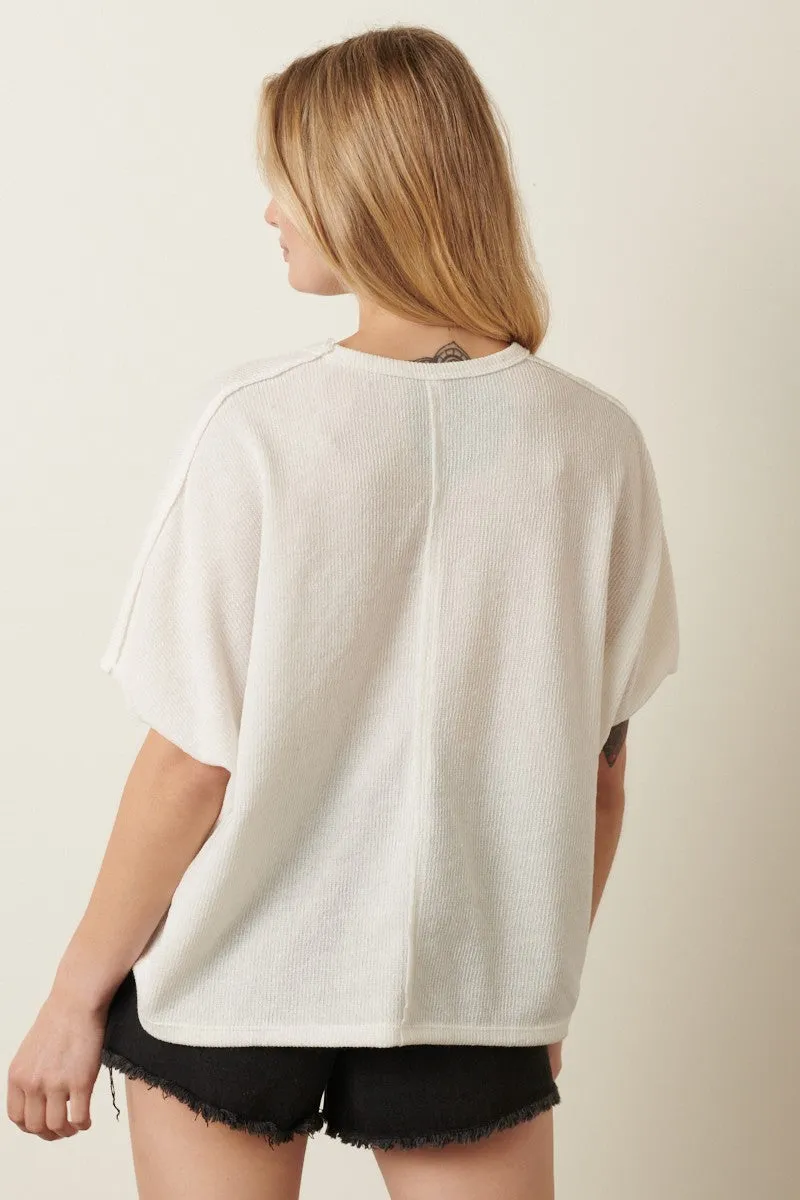 Ivory Corded Hacci Dolman