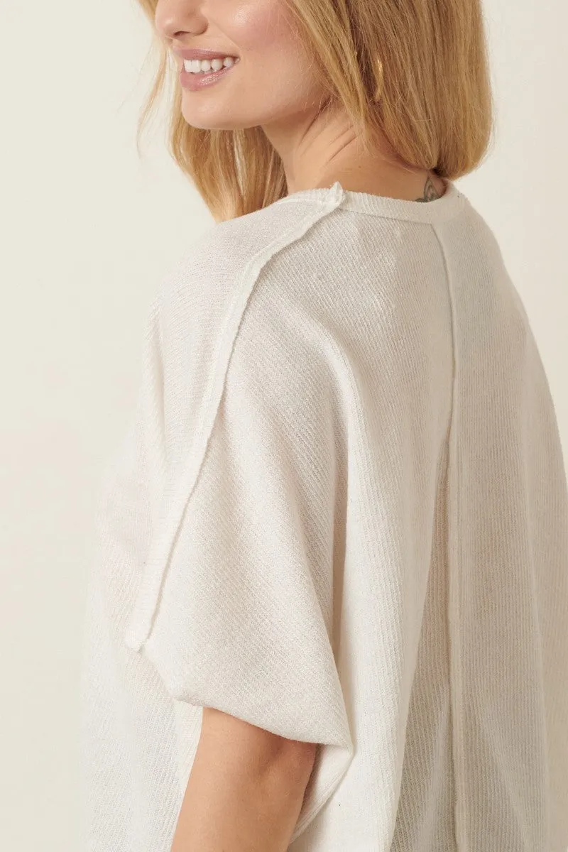 Ivory Corded Hacci Dolman