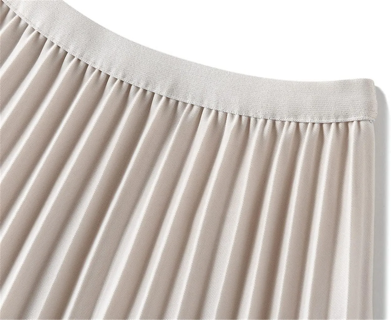 Jegsnoe Women Velvet Tulle Pleated Skirt Autumn Winter Fashion Warm Party Midi Skirts