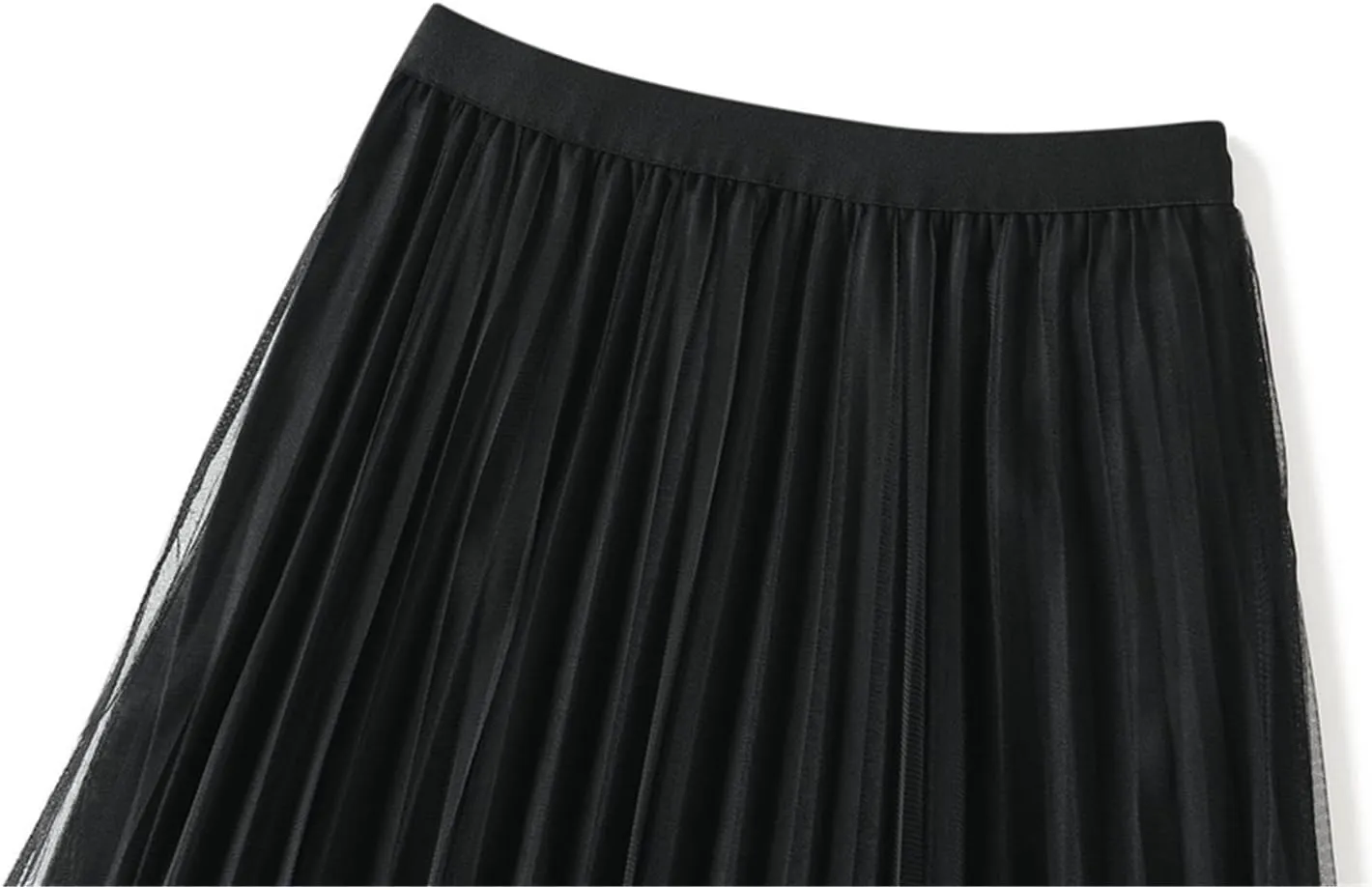 Jegsnoe Women Velvet Tulle Pleated Skirt Autumn Winter Fashion Warm Party Midi Skirts