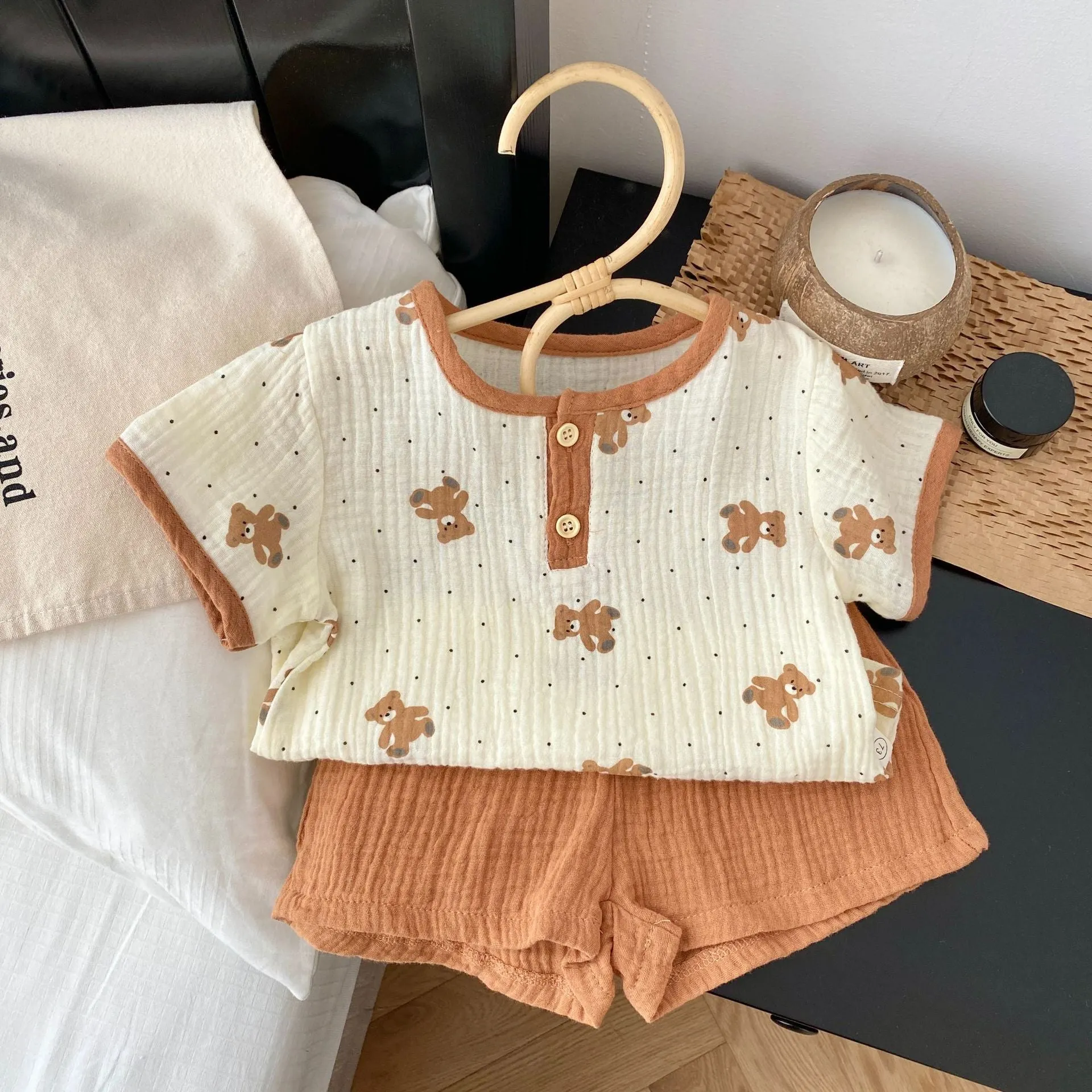 Kid's summer comfortable short-sleeved shorts pajamas