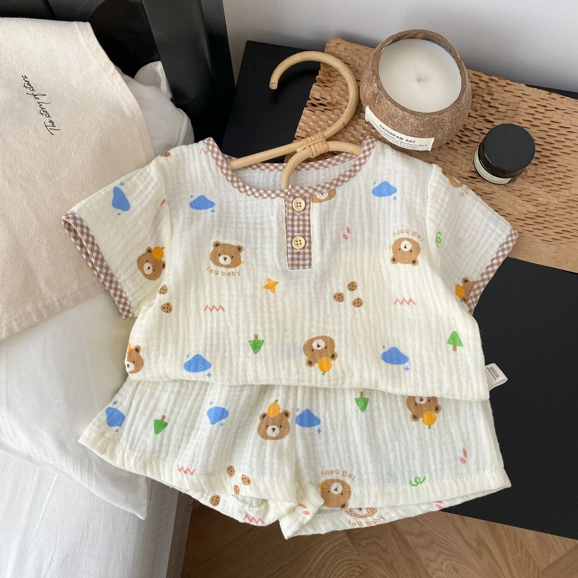 Kid's summer comfortable short-sleeved shorts pajamas