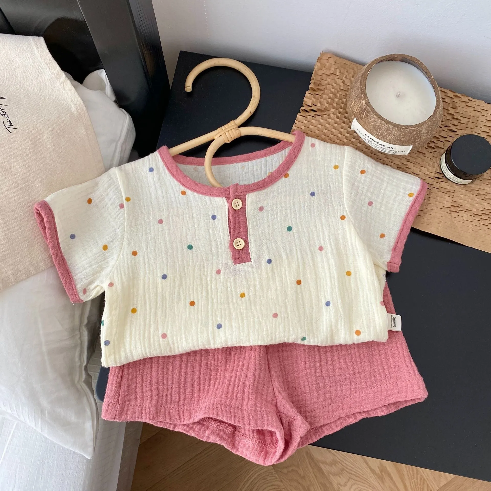 Kid's summer comfortable short-sleeved shorts pajamas